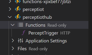VS Code - Azure Function in List